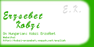 erzsebet kobzi business card